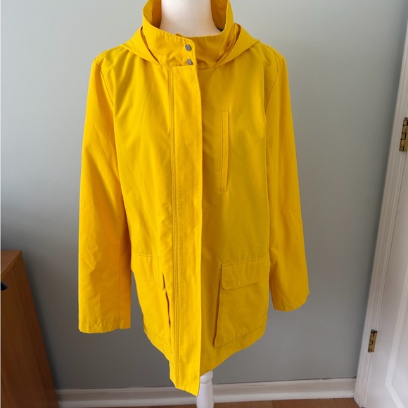 GAP Bright Yellow Hooded Raincoat - Picture 2 of 9